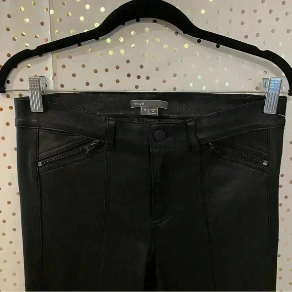 Vince Black Leather Jeans - Picture 3 of 12